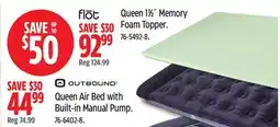 Canadian Tire Flot Queen 11⁄2˝ Memory Foam Topper offer