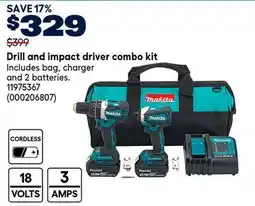 RONA Makita Drill and impact driver combo kit offer