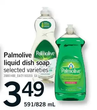Fortinos PALMOLIVE LIQUID DISH SOAP, 591/828 ML offer