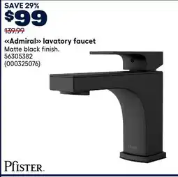 RONA PFISTER Admiral lavatory faucet offer