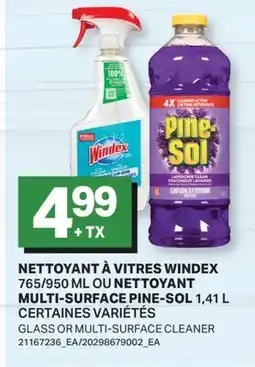 L'Intermarché NETTOYANT À VITRES, 765/950 ml OU NETTOYANT MULTI-SURFACE, 1,41 l | GLASS OR MULTI-SURFACE CLEANER offer