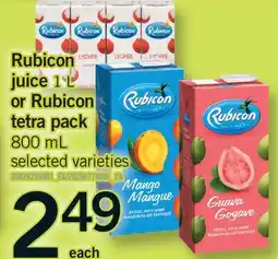 Fortinos RUBICON JUICE, 1 L OR OR RUBICON TETRA PACK, 800 ML offer