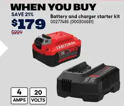 RONA CRAFTSMAN battery and charger starter kit offer