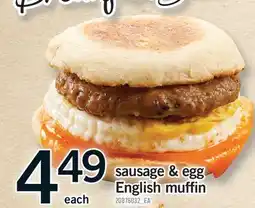 Fortinos SAUSAGE & EGG ENGLISH MUFFIN offer