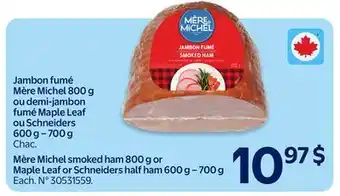 Walmart Mère Michel smoked ham offer