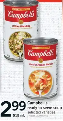 Fortinos CAMPBELL'S READY TO SERVE SOUP offer