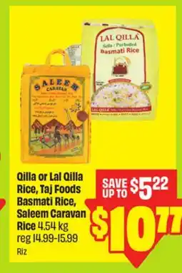 FreshCo Qilla or Lal Qilla Rice, Taj Foods Basmati Rice, Saleem Caravan Rice 454 kg - Ramadan offer