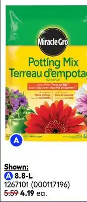 RONA MIRACLE GRO interior potting mix offer