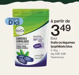 Avril Fruits ou légumes lyophilisés bios offer