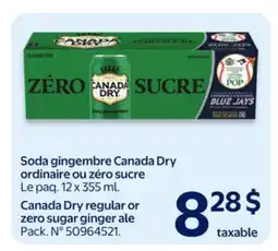 Walmart Canada Dry regular or zero sugar ginger ale offer