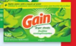 Walmart Gain dryer sheets 120s offer