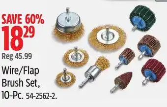 Canadian Tire Mastercraft Wire/Flap Brush Set 10-Pc offer