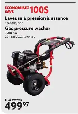 Home Hardware Gas pressure washer offer