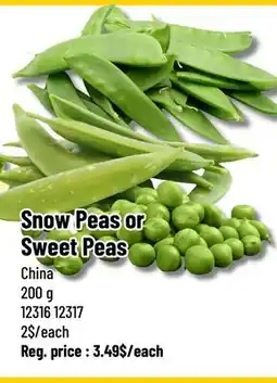 Mayrand Snow Peas or Sweet Peas offer