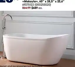 RONA Makayla 60'' x 28,5'' x 23,6' Freestanding Bathtub offer