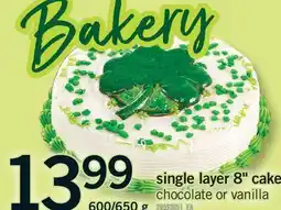 Fortinos SINGLE LAYER 8 CAKE, 600/650 g offer