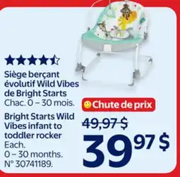 Walmart Bright Starts Wild Vibes infant to toddler rocker offer
