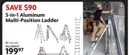 Home Hardware 17' 5-in-1 Aluminum Multi-Position Ladder offer