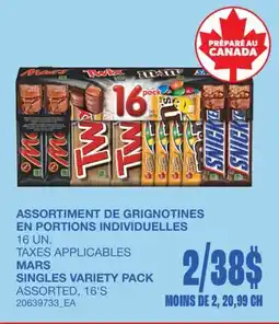Wholesale Club ASSORTIMENT DE GRIGNOTINES EN PORTIONS INDIVIDUELLES, 16 UN offer