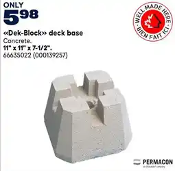 RONA Dek-Block deck base Concrete offer