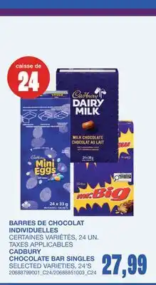Wholesale Club BARRES DE CHOCOLAT INDIVIDUELLES, 24 UN offer