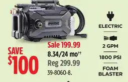 Canadian Tire Simoniz 1650-PSI Electric Pressure Washer with Foam Blaster offer