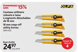 Home Hardware 18 mm snap-off utility knives offer