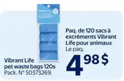 Walmart Vibrant Life pet waste bags 120s offer