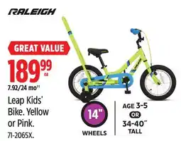 Canadian Tire Raleigh Leap Kids' Bike offer