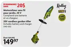 Home Hardware 20V cordless garden tiller offer