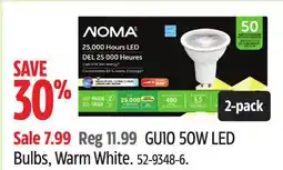 Canadian Tire GU10 50W LED Bulbs, Warm White offer