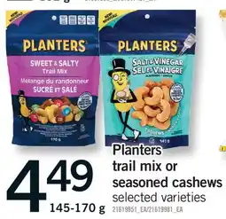 Fortinos PLANTERS TRAIL MIX OR SEASONED CASHEWS offer