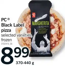 Fortinos PC BLACK LABEL PIZZA offer