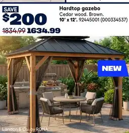 RONA Landon & Co. Hardtop gazebo 10' x 12' offer