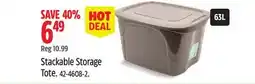 Canadian Tire Stackable Storage Tote offer