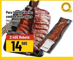 Mayrand Porc babyback ribs cooked with sauce offer