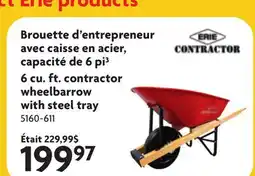 Home Hardware 6 cu. ft. contractor wheelbarrow with steel tray offer