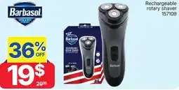 Rossy Barbasol Rechargeable rotary shaver offer