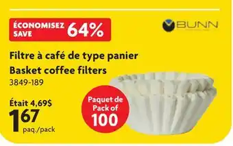 Home Hardware Basket coffee filters offer