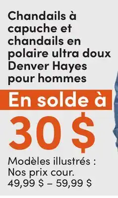 L'équipeur Chandails à capuche et chandails en polaire ultra doux Denver Hayes pour hommes offer