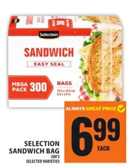 Food Basics SELECTION SANDWICH BAG 300'S offer