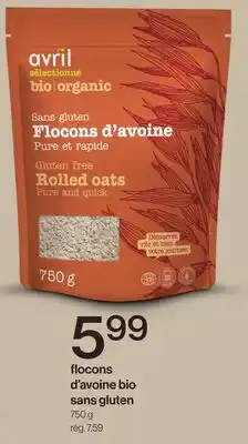 Avril Flocons d'avoine bio sans gluten offer
