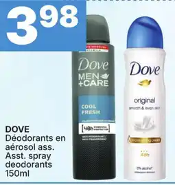 Rossy DOVE Asst. spray deodorants offer