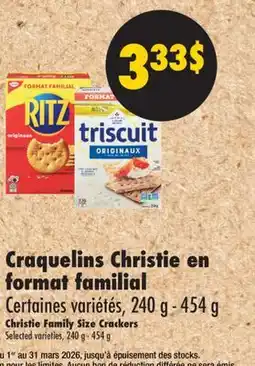 L'Intermarché CRAQUELINS EN FORMAT FAMILIAL | FAMILY SIZE CRACKERS, 240 g - 454 g offer