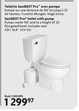 Home Hardware SaniBEST Pro toilet with pump offer
