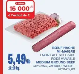 Wholesale Club BŒUF HACHÉ MI-MAIGRE offer