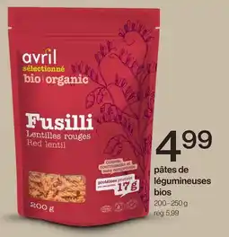 Avril Pâtes de légumineuses bios offer