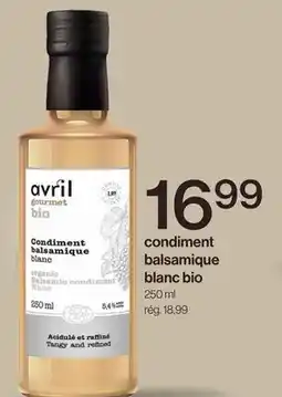 Avril Condiment balsamique blanc bio offer
