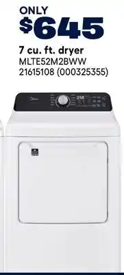 RONA MIDEA 7 cu. ft. dryer offer