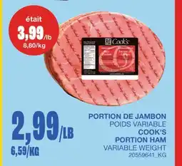 Wholesale Club PORTION DE JAMBON offer